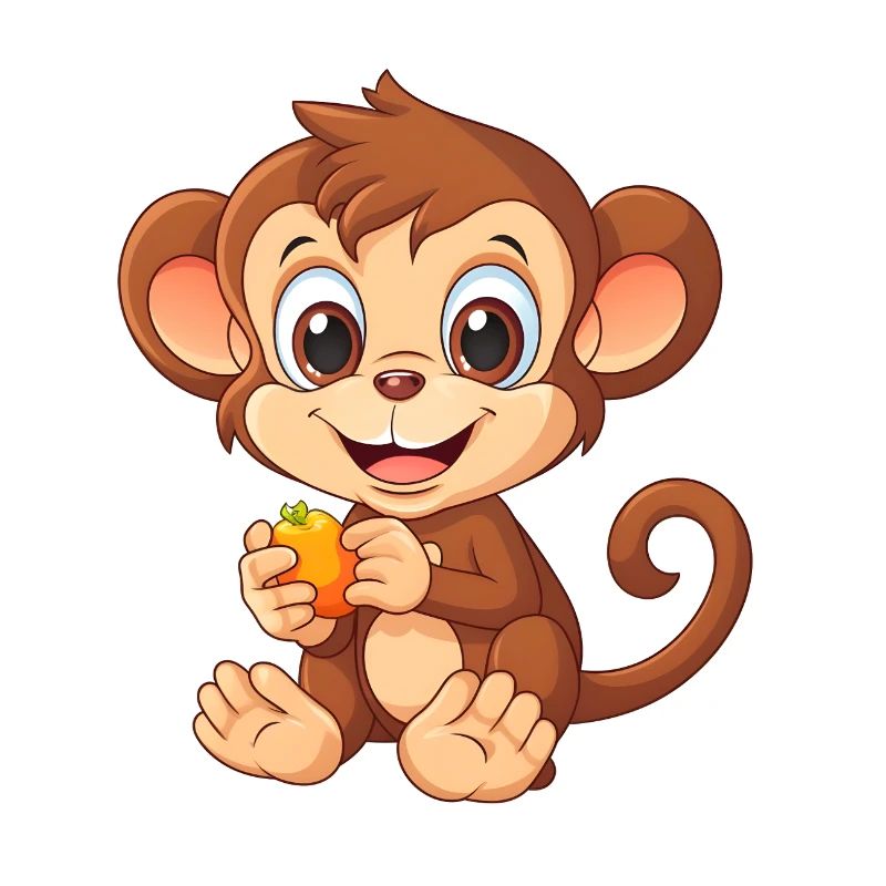 Affe ist eine Orange - Comicsytle