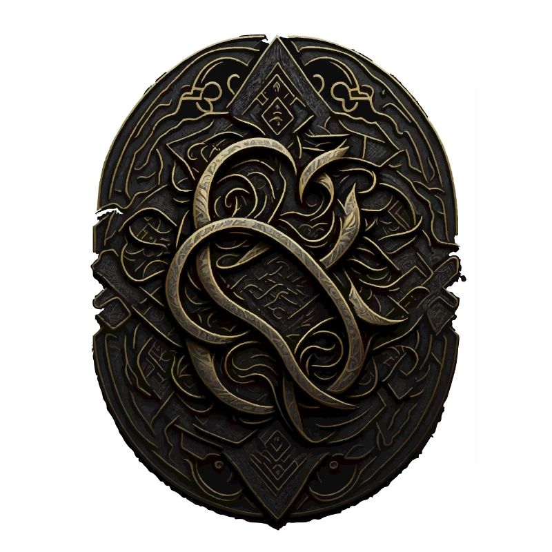 Monogramme Maya noir et or