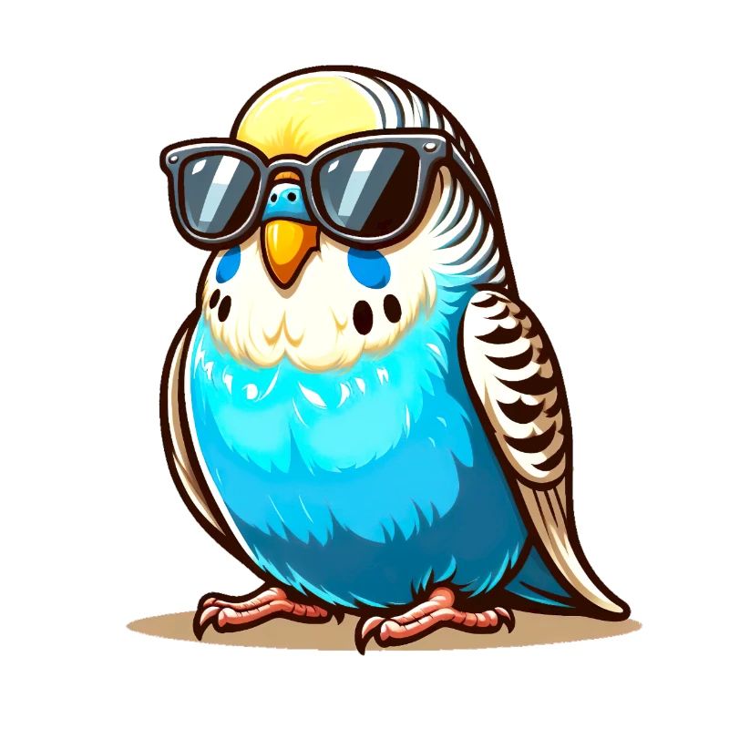 Perruche avec lunettes de soleil