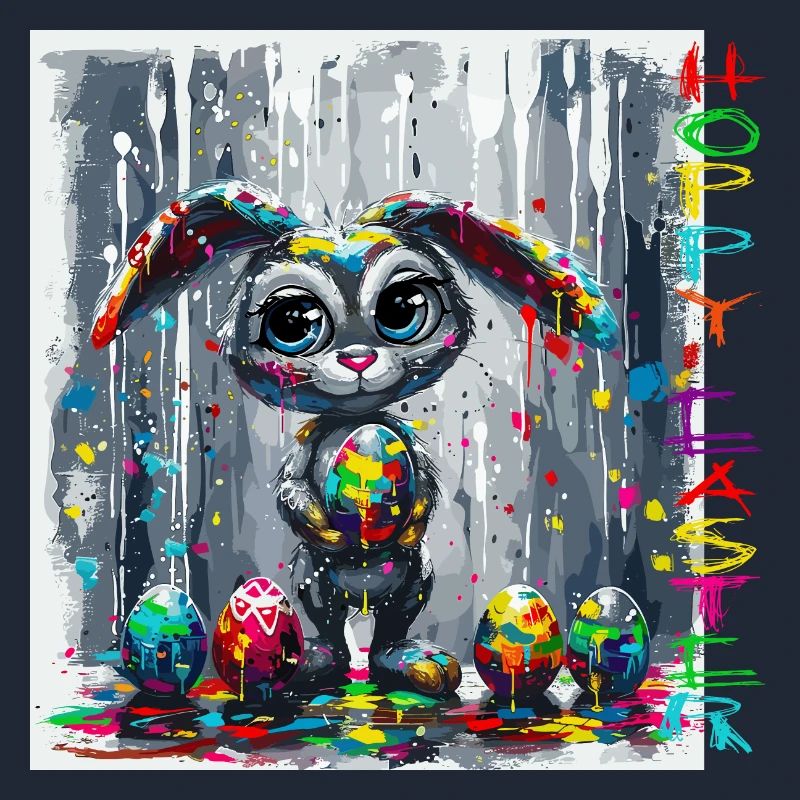 Easter bunny at work
