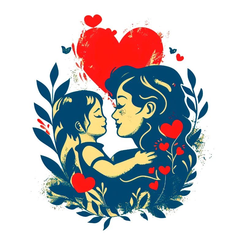 Mutter und Kind im Angesicht