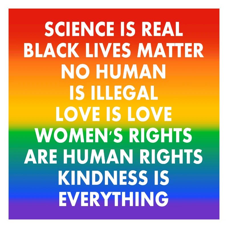 Pride flag colors - progressive slogans