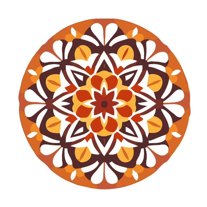Mandala Pattern Colors Symmetrical5