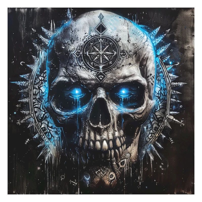 Crâne de Viking Crâne de Vikings Valhalla Vegvisir