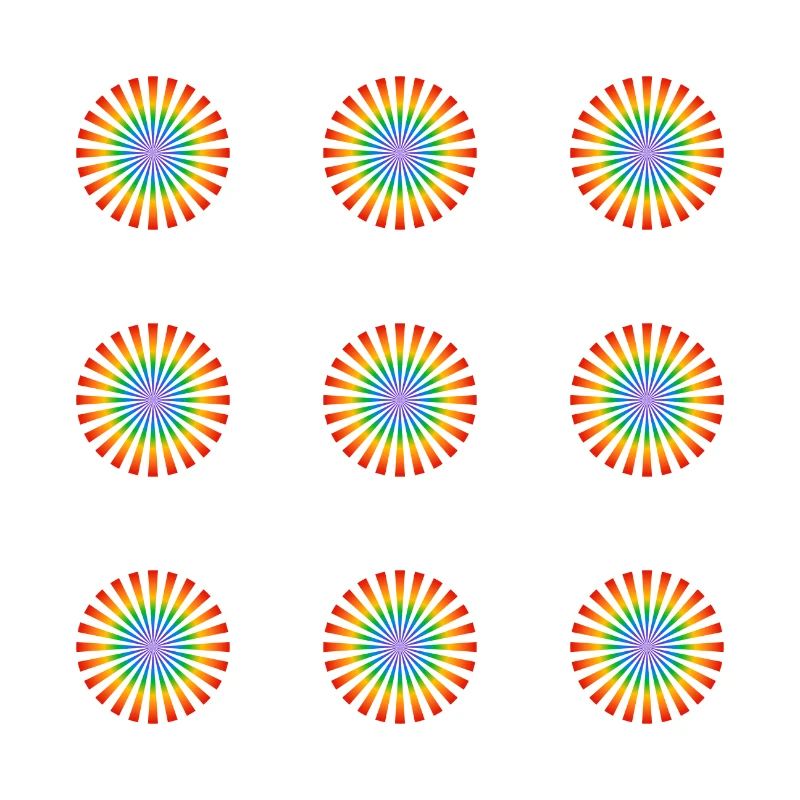 Fleurs arc-en-ciel