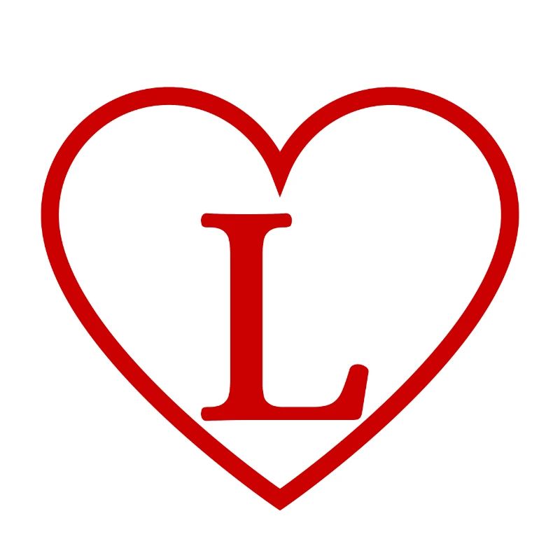 Buchstabe l rotes Herz