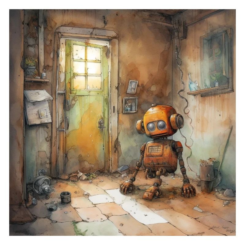 Old Rusty Abandoned Robot 2