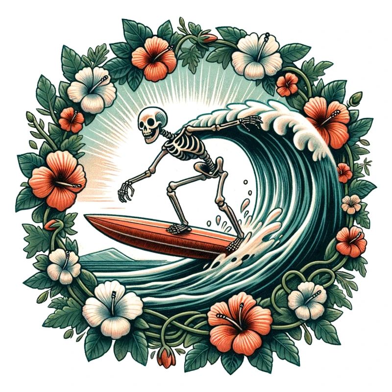Surfing Skeleton