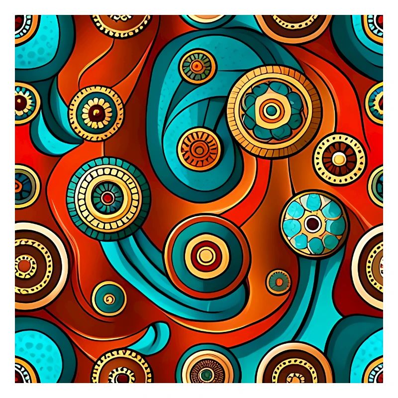 Modern Ajrakh Seamless Pattern