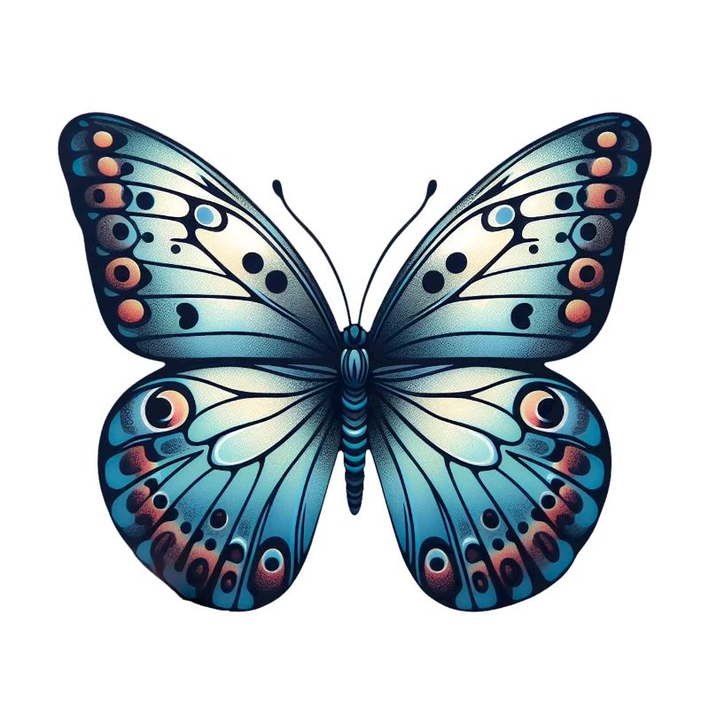 Papillon bleu - papillon