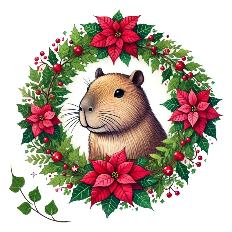 Capybara de Noël