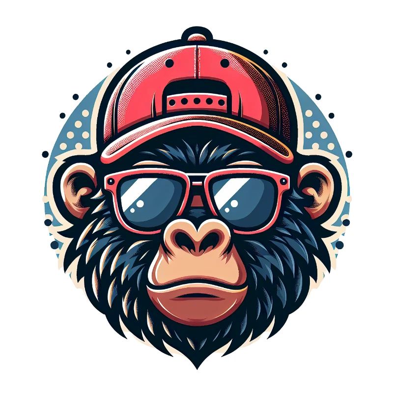 Gorille avec Basecap et lunettes de soleil