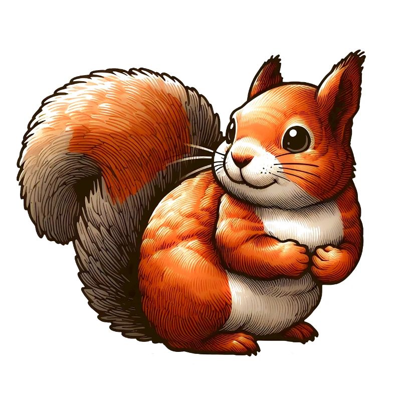 Süßes rotes Eichhörnchen