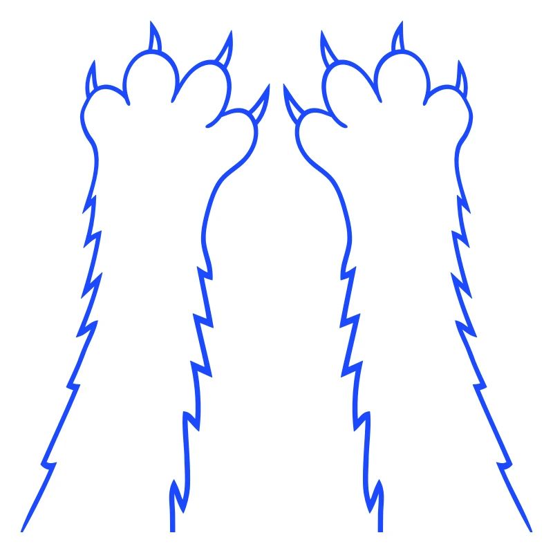 Chats, griffes, pattes, pattes, griffes acérées, grattage