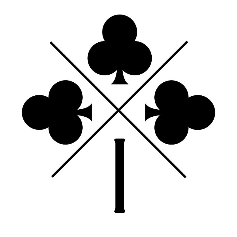 Letter i lucky clover
