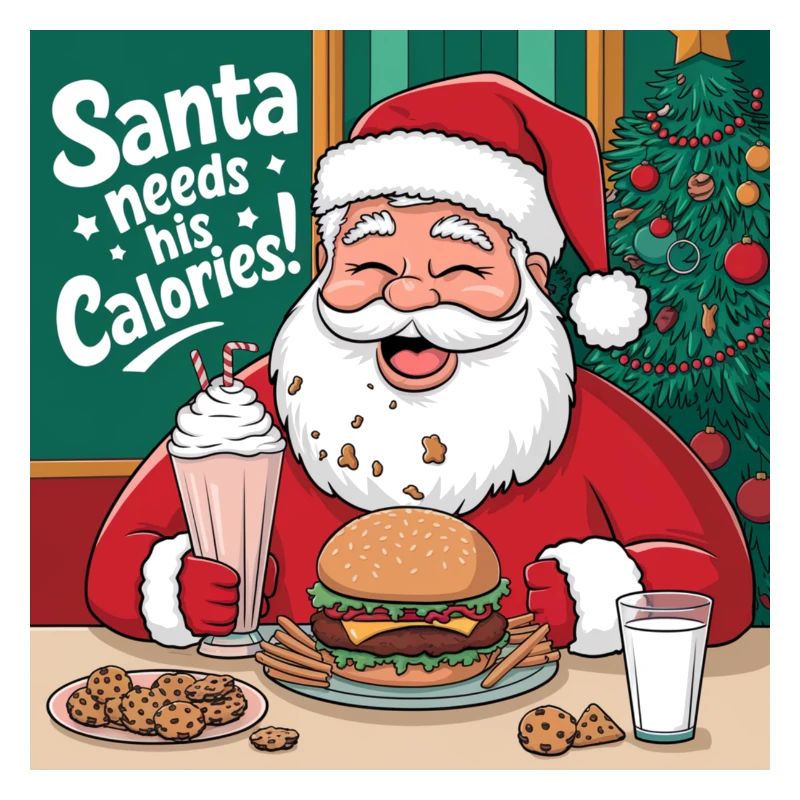 Santa’s Cheat Day - Funny Christmas Design
