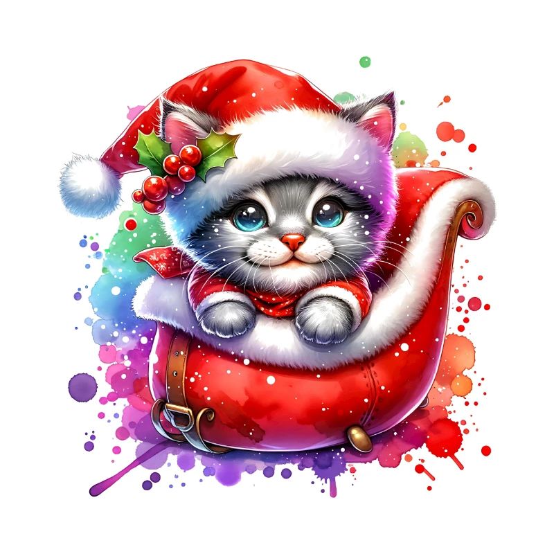 Chat mignon Noël