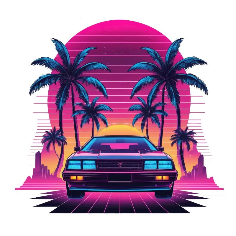 Voiture Retrowave