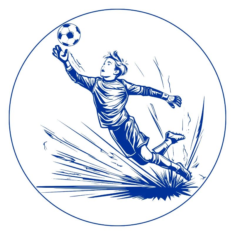 Torwart (blau-weiß)