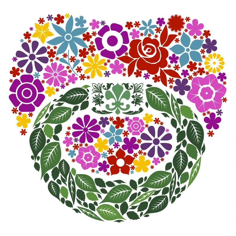 Pacifier floral pattern