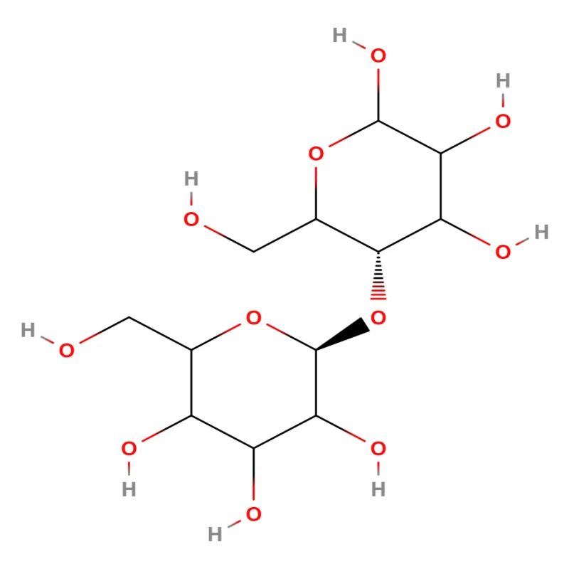 Cellulose Molecule - Colored Structural Formula
