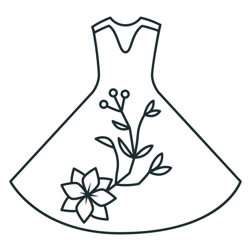 Robe de danse moderne avec des fleurs