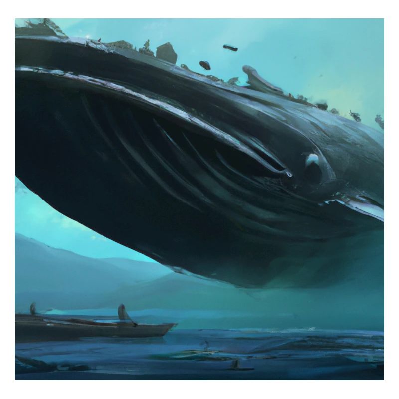 Whale floating in the sky