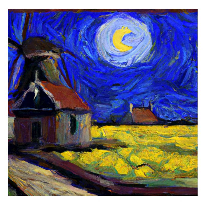 Digitale Kunst eines Van Gough-Gemäldes