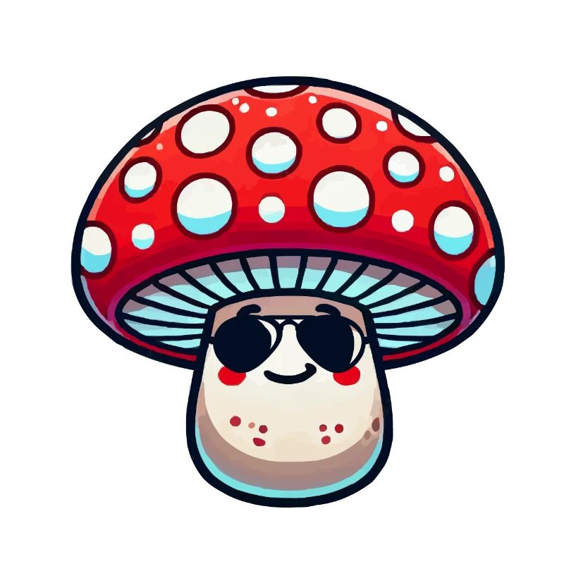 lunettes de soleil de dessin animé de champignon