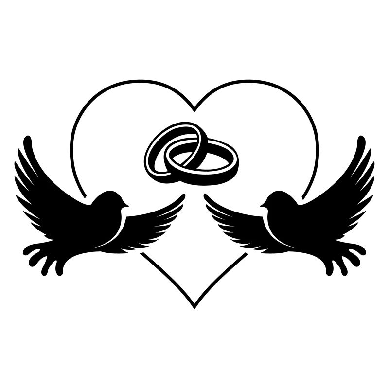 oiseaux aiment mariés