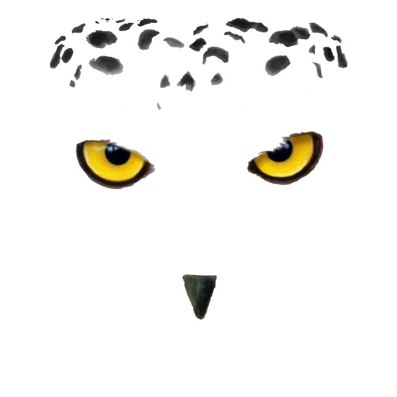 Silhouette Weiße Eule - Schneeeule