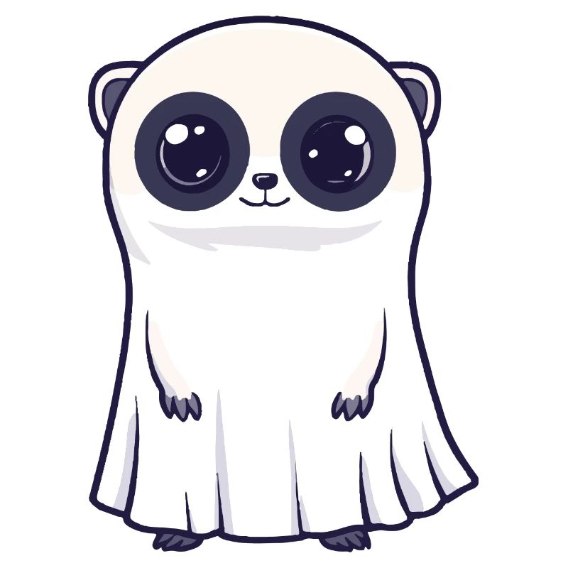 Erdmännchen Halloween Comic Geist