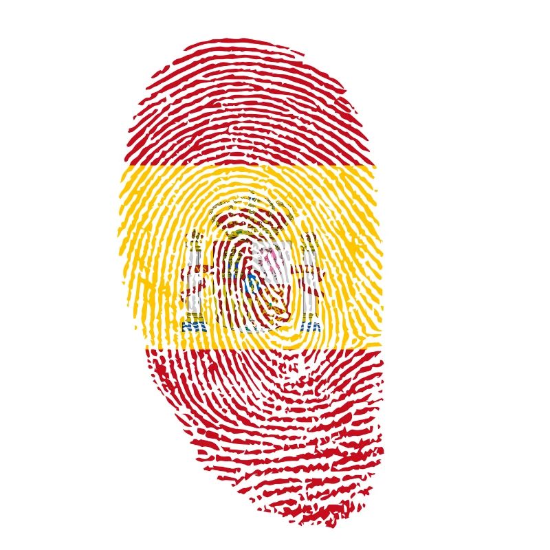 Spain fingerprint gift spanish spanish