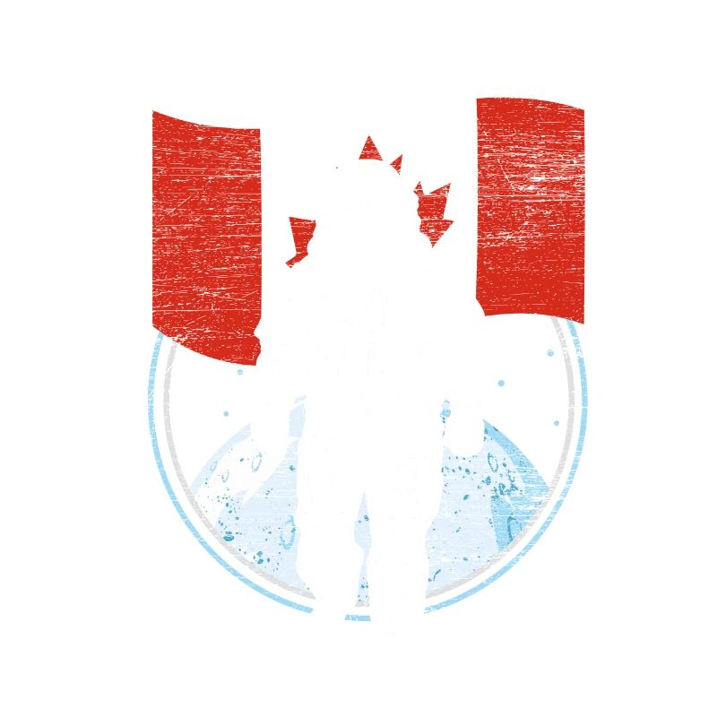 L'astronaute avec le drapeau du Canada dans l'espace