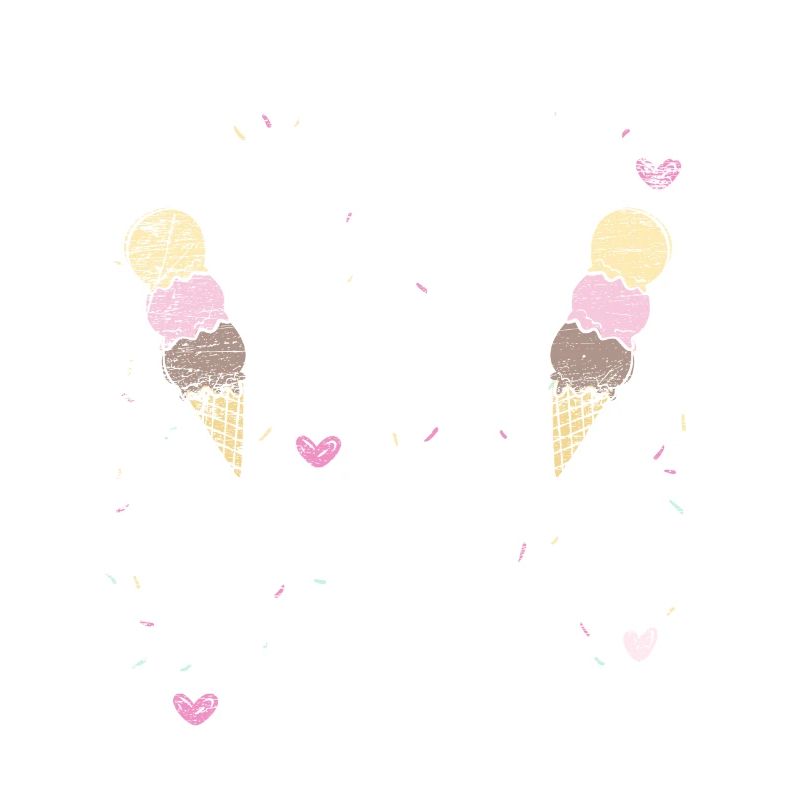 Eiscreme Eis lecker vintage Waffel essen Geschenk