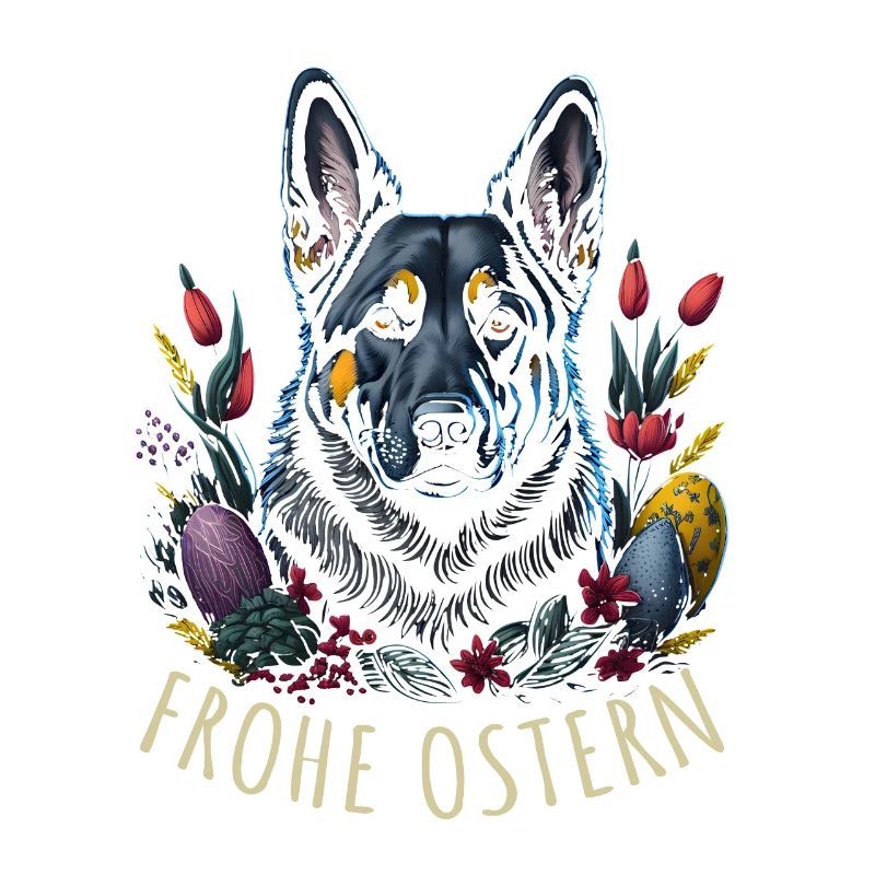 Ostern Frühling Deutscher Schäferhund
