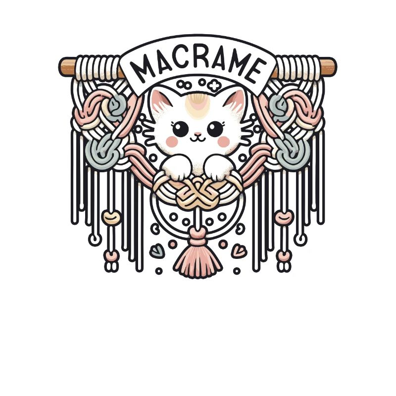 Funny Macrame Cat Artist Macrame