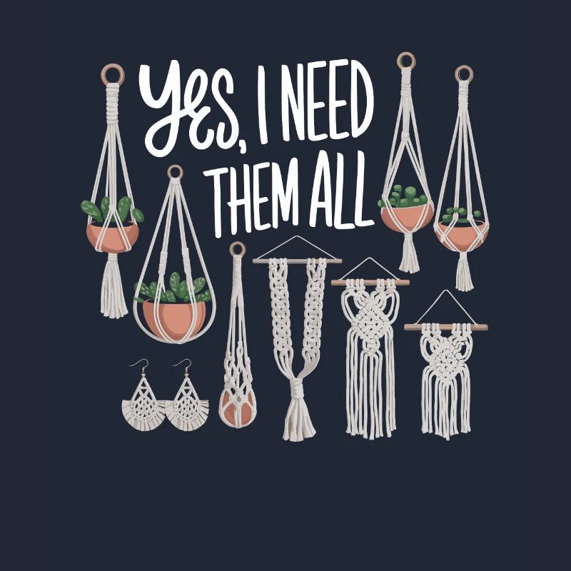 Funny macrame quote for boho macrame lovers
