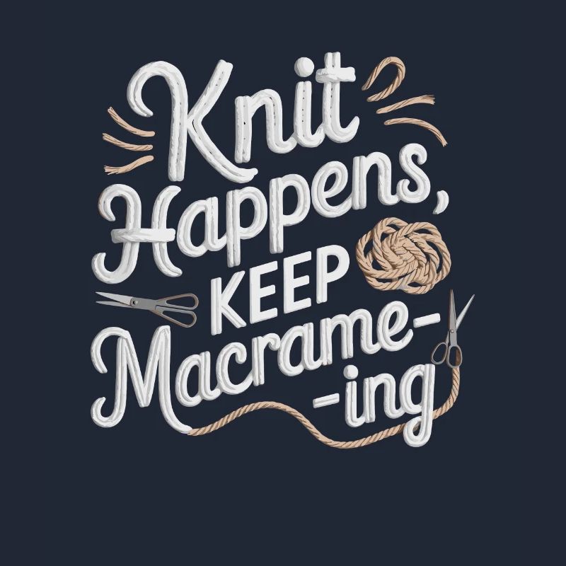 Citation amusante en macramé pour les amateurs de macramé boho