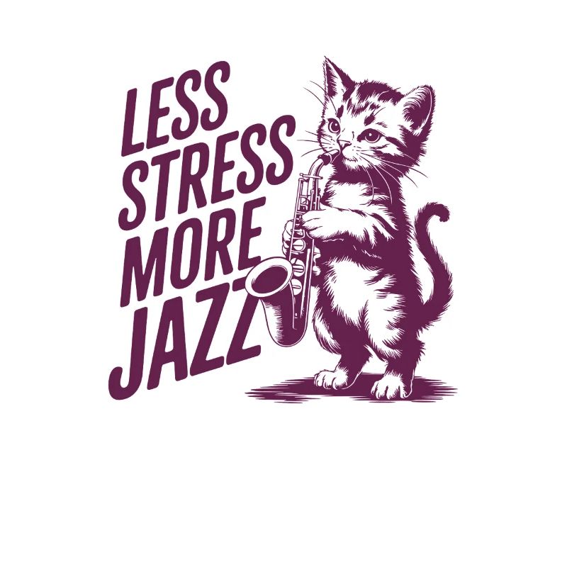 Saxophone Chat Moins Stress Plus Chat Jazz