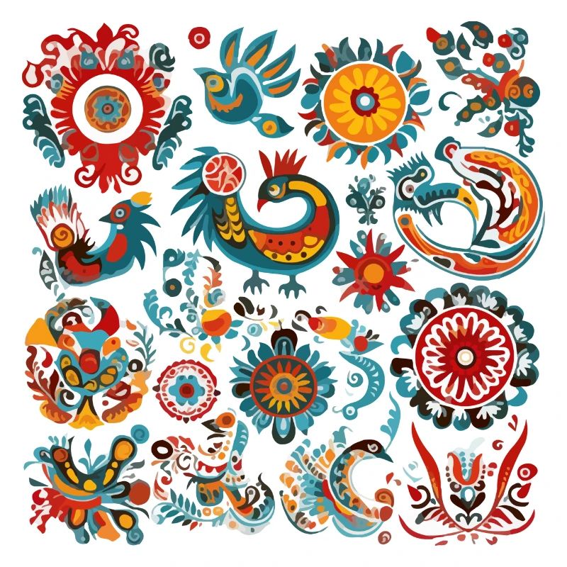 Fleurs et oiseaux