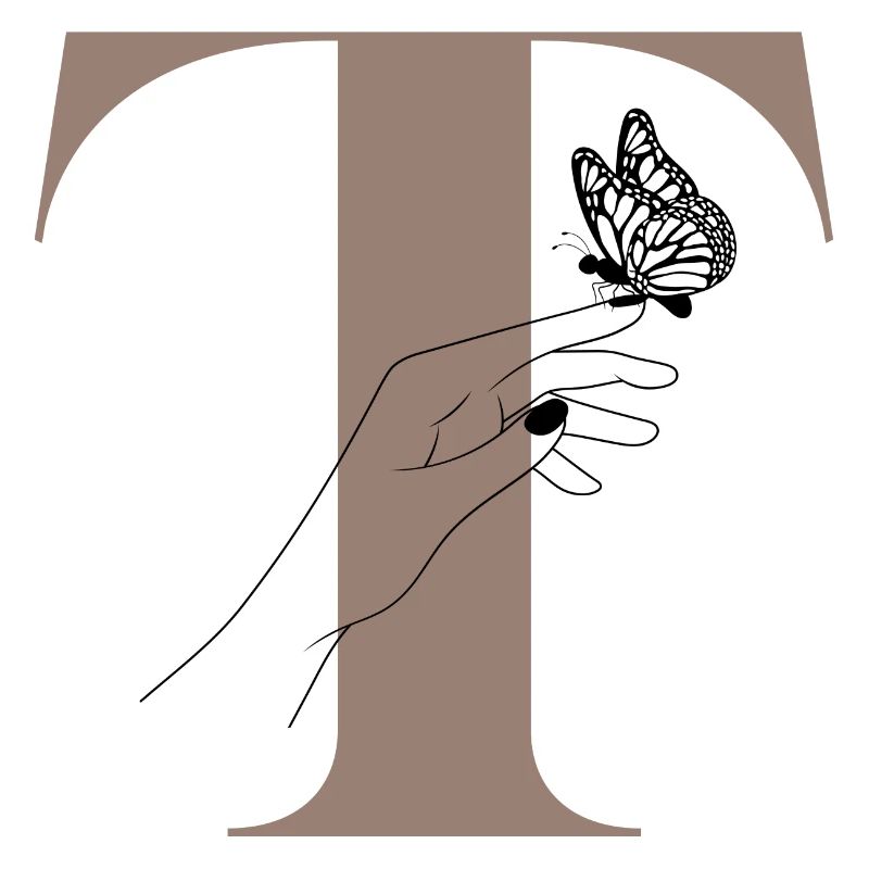 letter n magic butterfly