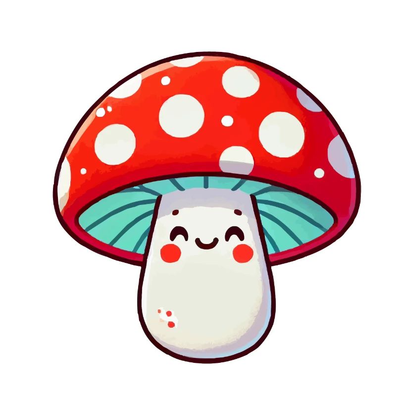 dessin animé comique de champignons