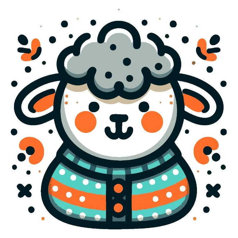 Mouton mignon dans un pull