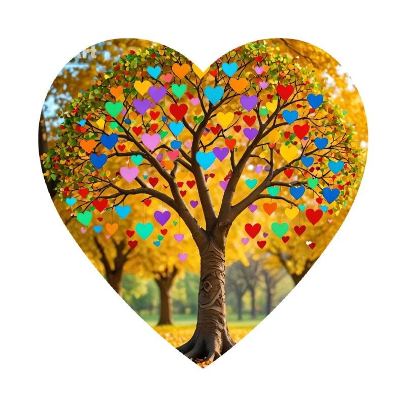 Baum mit Herzblättern