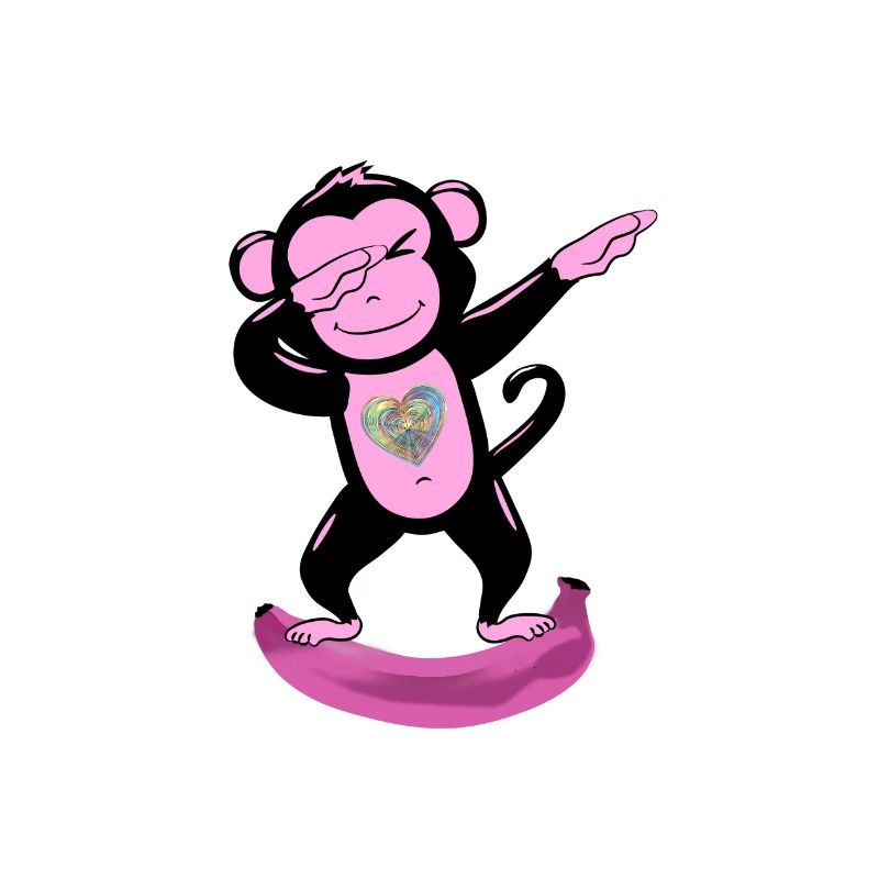 Netter rosa Affentupfer