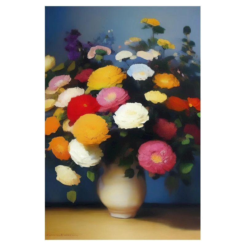 Fleurs et papillon