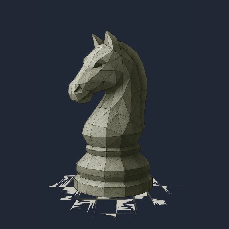 Conception du cavalier d’échecs à faible polygonisme