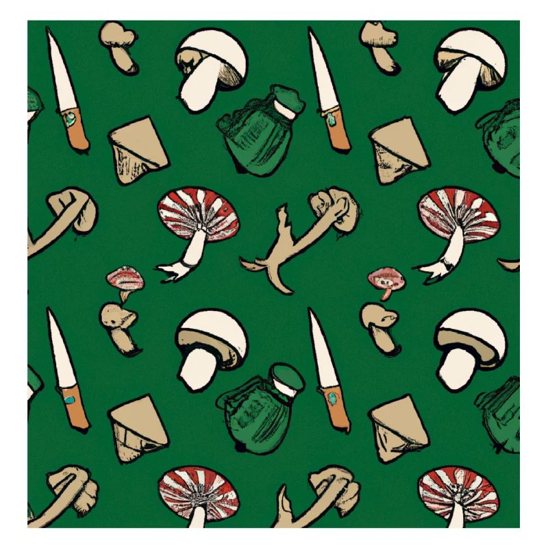 Motif aux champignons