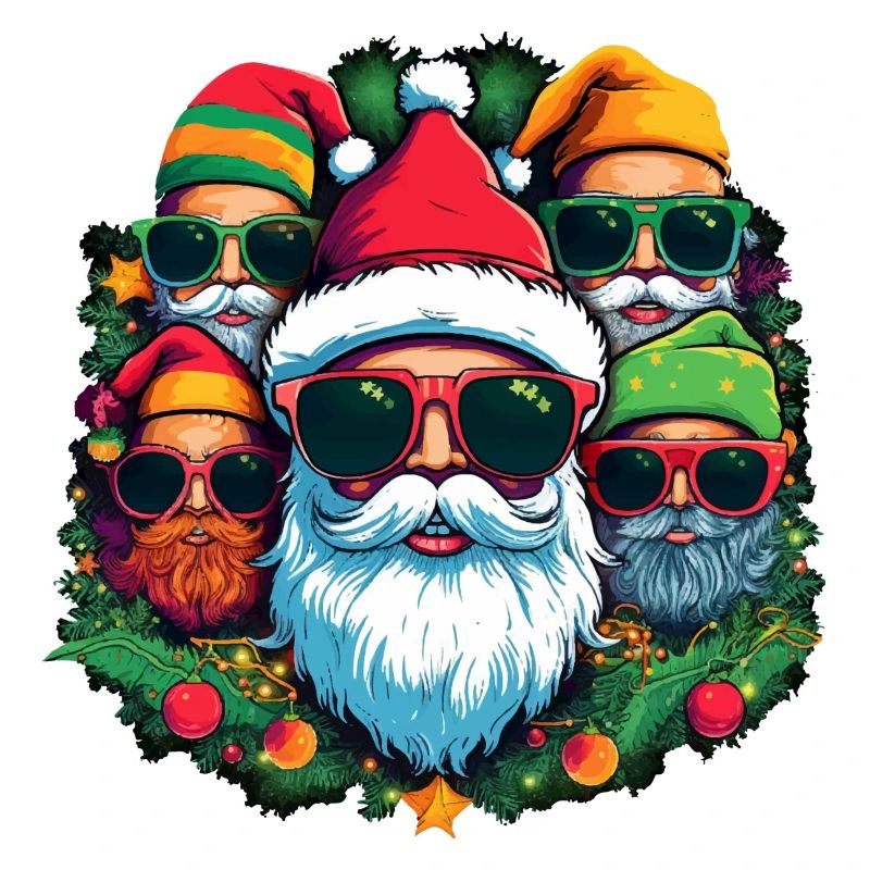 Pull de Noël moche - Cool Santas